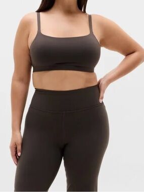Athleta Bodymove Scoop Bralette Truffle Brown XL